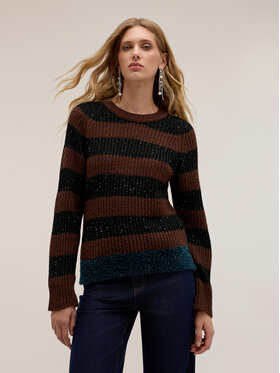 Motivi Motivi Sweter M809W004557N0V2 Brązowy Regular Fit