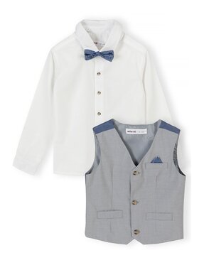 minoti minoti Komplet dziecięcy 33FORMAL201 Szary Regular Fit