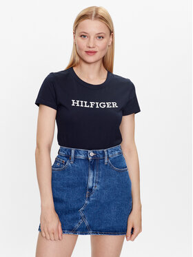 Tommy Hilfiger Tommy Hilfiger T-Shirt WW0WW38872 Dunkelblau Slim Fit
