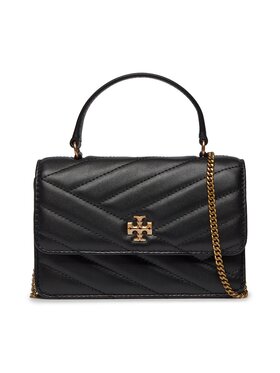 Tory Burch Tory Burch Τσάντα Kira Chevron Mini Top Handle Chain Wallet 152356 Μαύρο