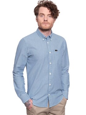Lee Lee Koszula BUTTON DOWN Niebieski Regular Fit