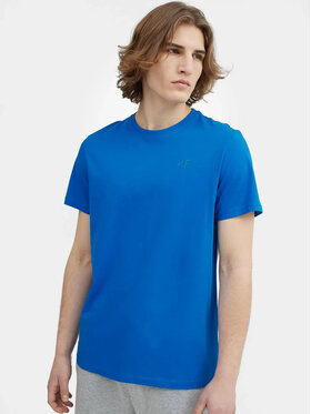 4F 4F T-Shirt TSM352 Niebieski Standard Fit