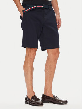 Tommy Hilfiger Tommy Hilfiger Szorty materiałowe Brooklyn MW0MW39706 Granatowy Regular Fit