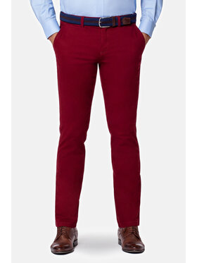 Lancerto Lancerto Spodnie materiałowe Noah Bordowy Regular Fit