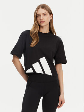 adidas adidas T-Shirt Essentials Big Logo Boyfriend JG8736 Czarny Loose Fit