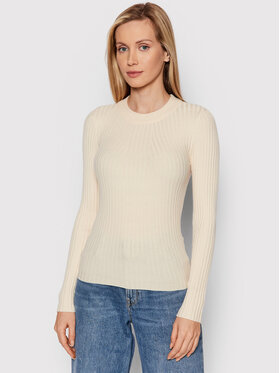 Pieces Pieces Πουλόβερ Crista 17115047 Μπεζ Slim Fit