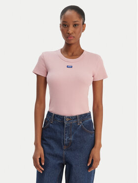 HUGO HUGO Tričko Easy 50523924 Svetloružová Slim Fit