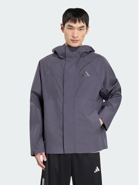 adidas adidas Kurtka przeciwdeszczowa 165601 Szary Loose Fit