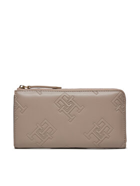 Tommy Hilfiger Tommy Hilfiger Portofel Mare de Damă Th Refined Large Za Mono AW0AW15756 Gri