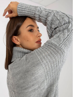 RUE PARIS RUE PARIS Sweter 185905 Szary Regular Fit