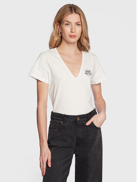 Pinko Pinko Póló 100372 A0KO Fehér Regular Fit