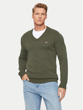 Tommy Jeans Tommy Jeans Светр Essential DM0DM19429 Зелений Slim Fit