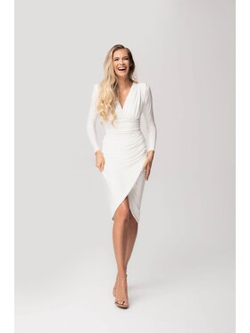 Aurora Aurora Sukienka koktajlowa Lidia Biały Feminine Fit