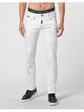 PHILIPP PLEIN PHILIPP PLEIN Jeansy 31788 Biały Straight Fit