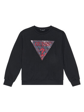 Guess Guess Bluza L5BQ02 KAD74 Czarny Regular Fit