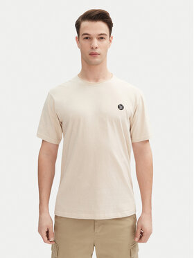 INDICODE INDICODE Tricou Carlsin 41-121 Bej Regular Fit