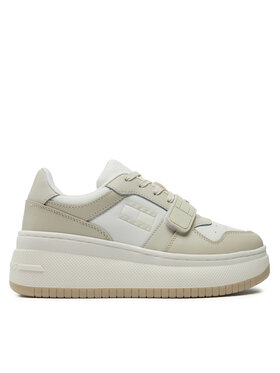 Tommy Jeans Tommy Jeans Laisvalaikio batai Tjw Retro Basket Flatform Velcro EN0EN02573 Écru