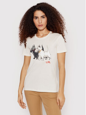 Lauren Ralph Lauren Lauren Ralph Lauren T-Shirt 200869724002 Beżowy Regular Fit