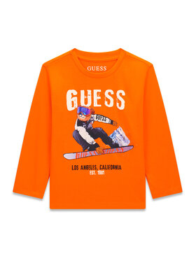 Guess Guess Bluzka N6BI04 K5854 Pomarańczowy Regular Fit