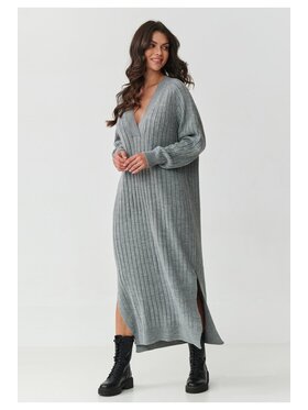 Makadamia Makadamia Sweter S161 Szary A-Line Fit