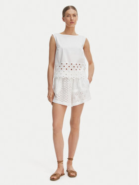 Max Mara Beachwear Max Mara Beachwear Marškinėliai Maggio 2616161039 Balta Regular Fit