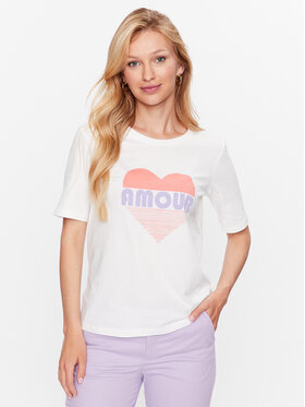 b.young b.young T-Shirt 20812839 Weiß Regular Fit