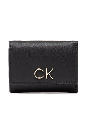 Calvin Klein Calvin Klein Μικρό Πορτοφόλι Γυναικείο Re-Lock Trifold Xxs K60K609141 Μαύρο