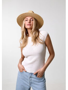 Leshka Leshka Kapelusz Straw Fedora Beżowy