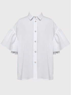 SLY SLY Bluzka 3S-112 Biały Classic Fit