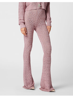 PHILIPP PLEIN PHILIPP PLEIN Pantaloni in maglia 15273 Rosa Flare Fit