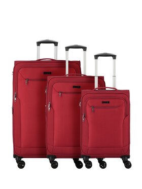 D&N D&N Komplet walizek 180799 Czerwony