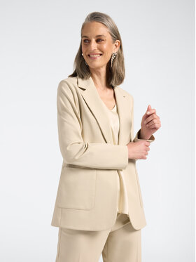 Elena Mirò Elena Mirò Marynarka R053P200152N052 Kremowy Regular Fit