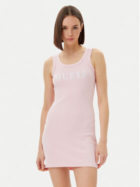 Guess Guess Sukienka codzienna V5GK06 K8RT2 Różowy Slim Fit