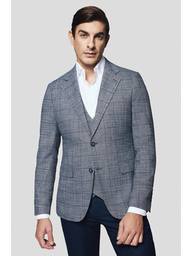 Lancerto Lancerto Marynarka Barumini MA131125000010 Szary Slim Fit
