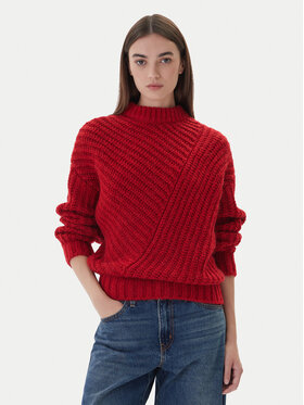 Mustang Mustang Sweter Erin 1017072 Czerwony Relaxed Fit
