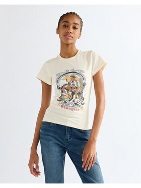 Wrangler Wrangler T-Shirt SHRUNKEN BAND TEE Biały Slim Fit