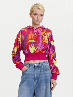 adidas adidas Mikina FARM JD6283 Růžová Loose Fit