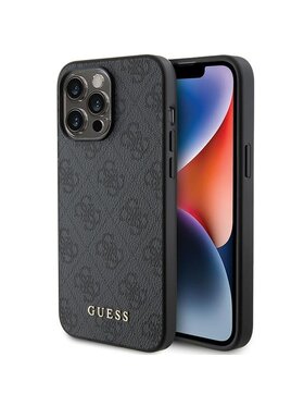 Guess Guess Etui na telefon Metal Gold Logo Szary