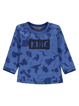 Kanz Kanz Bluzka 1912541-0003 Niebieski Basic Fit