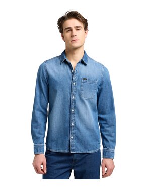 Lee Lee Koszula jeansowa 112370551 Niebieski Regular Fit