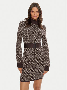 Guess Guess Rochie tricotată Lise W4BK43 Z37K0 Maro Regular Fit