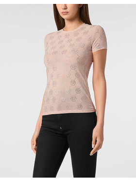 PHILIPP PLEIN PHILIPP PLEIN T-shirt 24525 Crema Skin Tight Fit