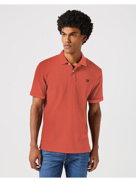 Wrangler Wrangler T-Shirt REFINED POLO SHIRT Czerwony Regular Fit