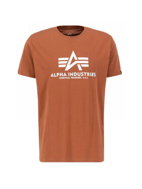 Alpha Industries Alpha Industries T-Shirt AI.100501-709-XXL Brązowy Basic Fit