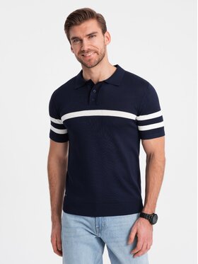 Ombre Ombre Polokošile OM-POSS-0118 Tmavomodrá Regular Fit