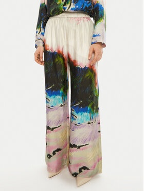 Munthe Munthe Kalhoty z materiálu Arum 244140524418 Barevná Relaxed Fit