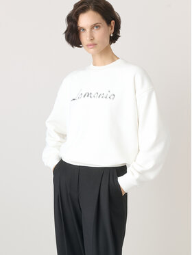 La Mania La Mania Felpa FIORA Bianco Classic Fit