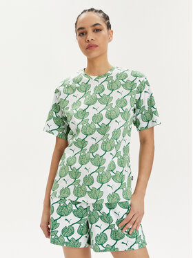 Puma Puma T-Shirt Ess+ Blossom 679493 Zielony Relaxed Fit