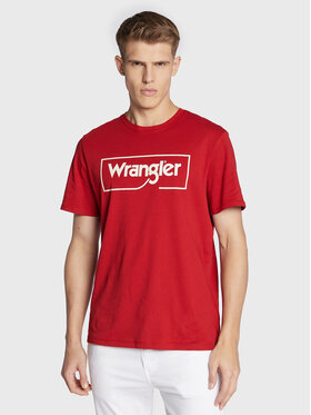 Wrangler Wrangler T-shirt Frame Logo W70JD3X47 112320763 Rosso Regular Fit