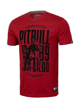 PITBULL PITBULL T-Shirt Koszulka San Diego Dog M Czerwony Regular Fit